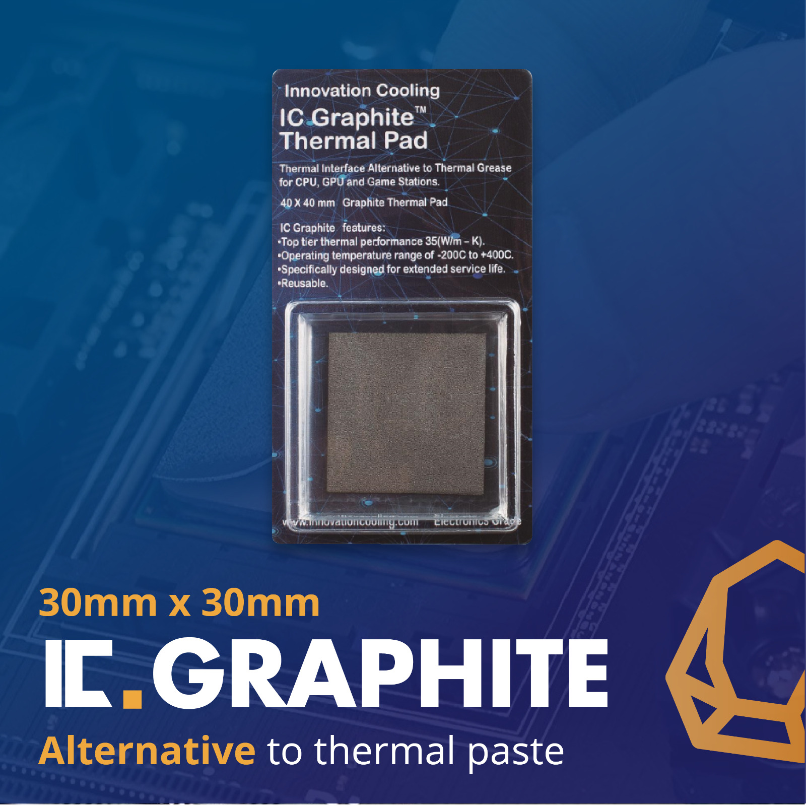 IC Graphite Thermal Pad 30x30mm – Alternative To Paste