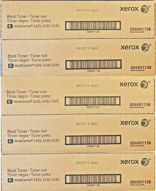 5 Boxes Genuine Factory Sealed Xerox 006R01158 WorkCentre 5325 5330 5335 Toner