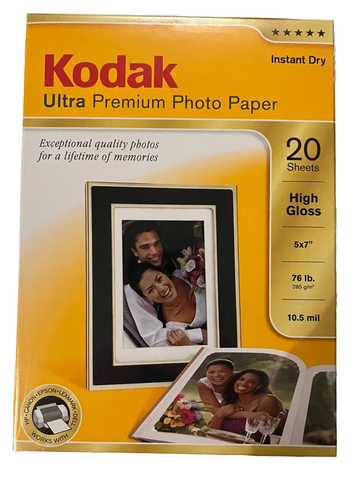 NEW Kodak Ultra Premium Photo Paper 5x7 High Gloss 20 Sheets SEALED