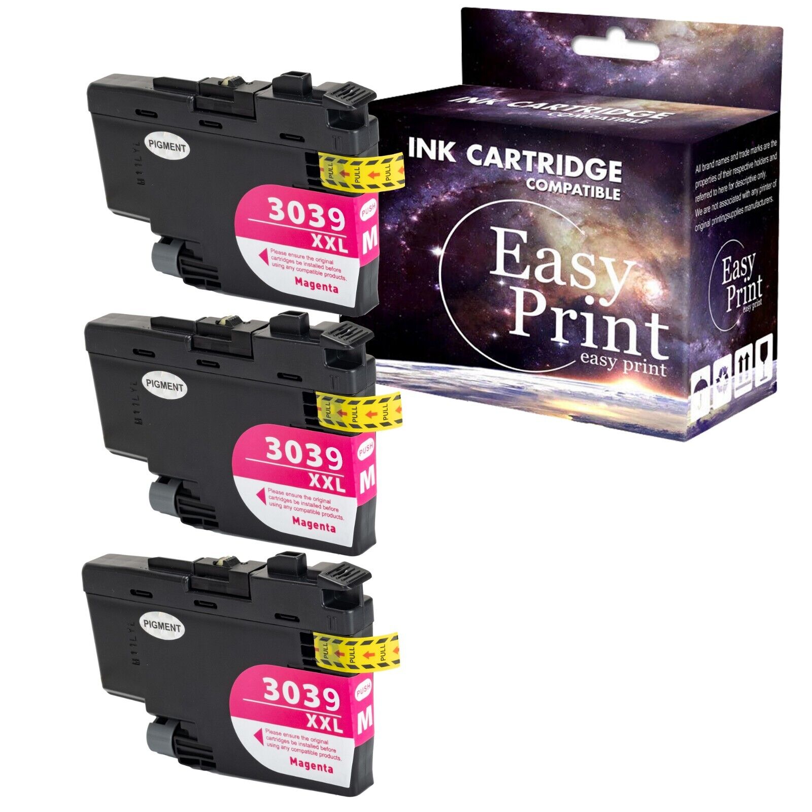 3-Pack LC3039M LC-3039 Magenta Ink Cartridge for MFC-J6545DW J6945DW Printer