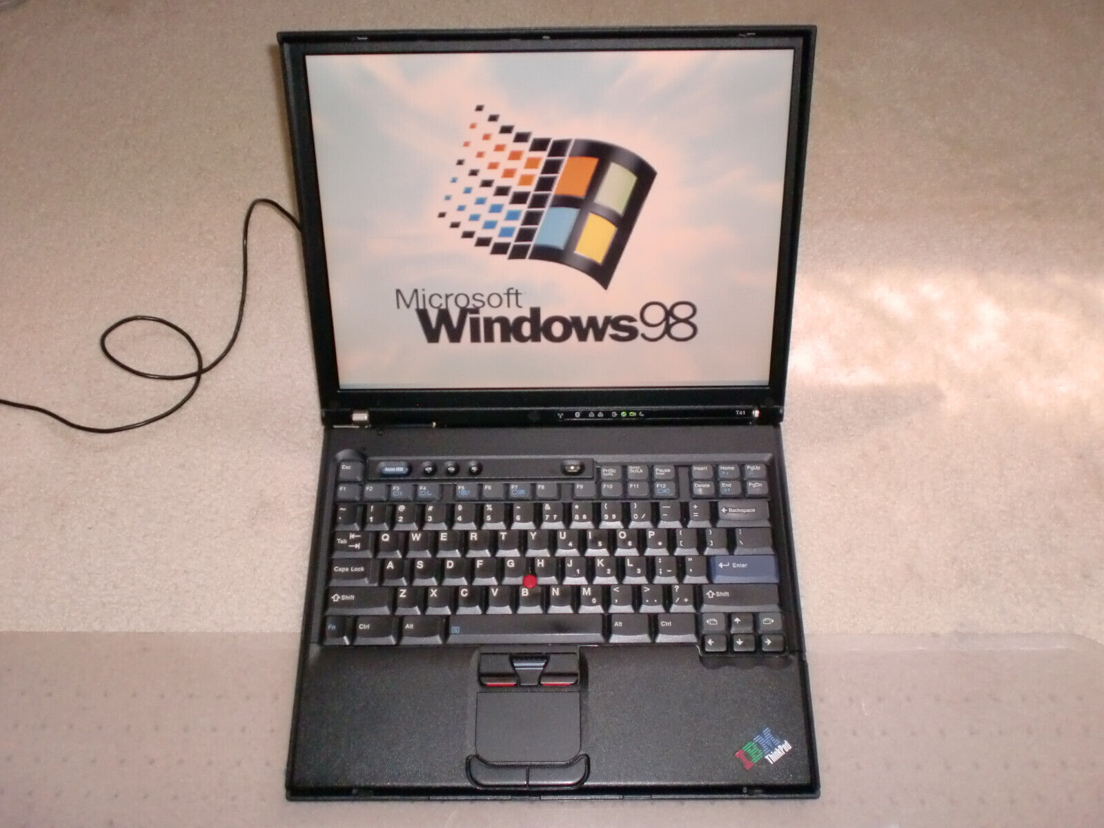 Vintage IBM Thinkpad T41 Laptop Windows 98 & XP Dual Boot, SXGA LCD, Works Great