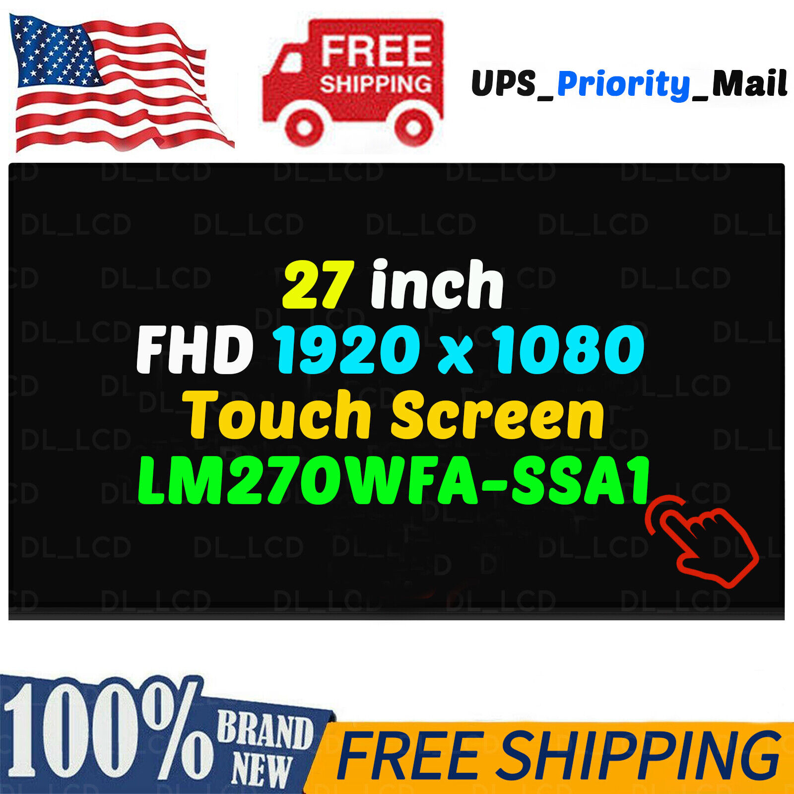 for LG lm270wfa-ssa1 Touch Screen LCD Panel Replacement for HP 27-d l75162-281