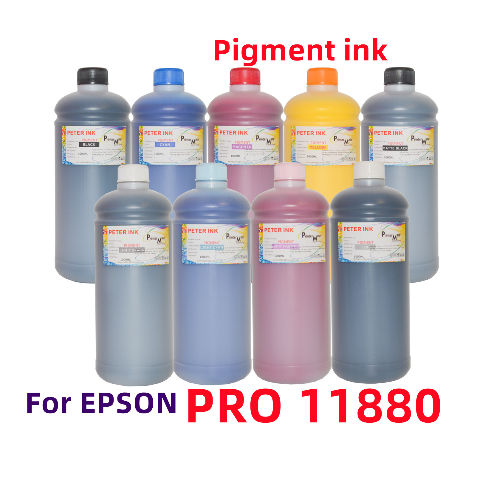 9X1Liter Premium Pigment refill ink for Stylus Pro 11880 T591 591