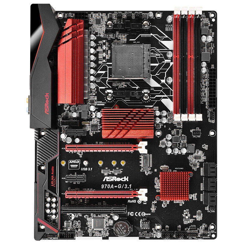 For Asrock 970A-G/3.1 Motherboard Crossfire M.2 Supports 9590 fx/AM3+/ Dual Card