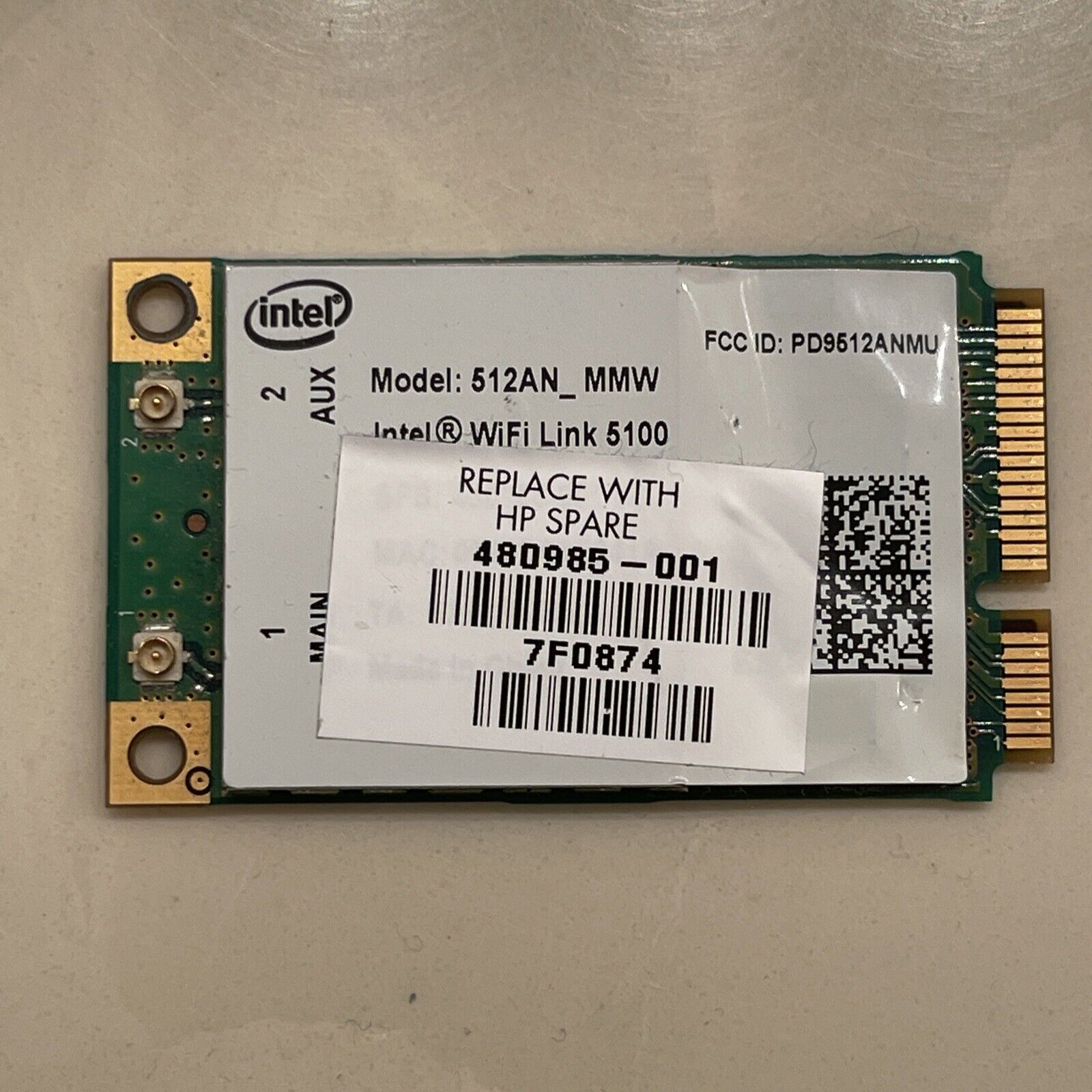 New Original HP 480985-001 Intel WiFi Link 5100 512AN_MMW Dual b/a/g/n PCIe