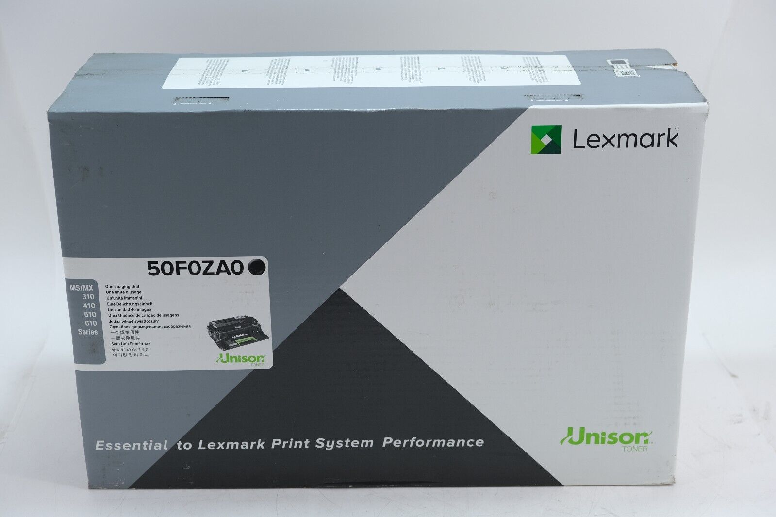 Genuine Lexmark 50F0ZA0 Imaging Unit Unison Toner Cartridge - Black