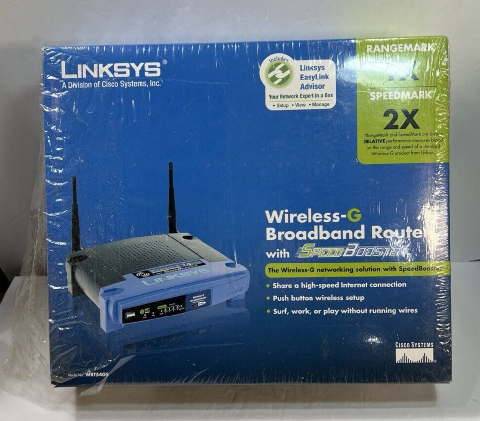 Linksys WRT54GS Wireless-G Broadband Router With Speedbooster 4-Port DD-WRT 54GS