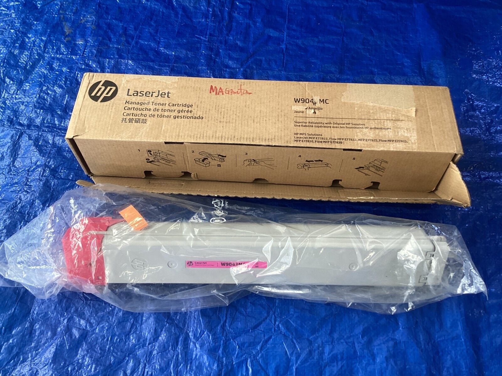 NEW HP LaserJet W9043MC Managed Print Cartridge, Magenta ( Opened Box)
