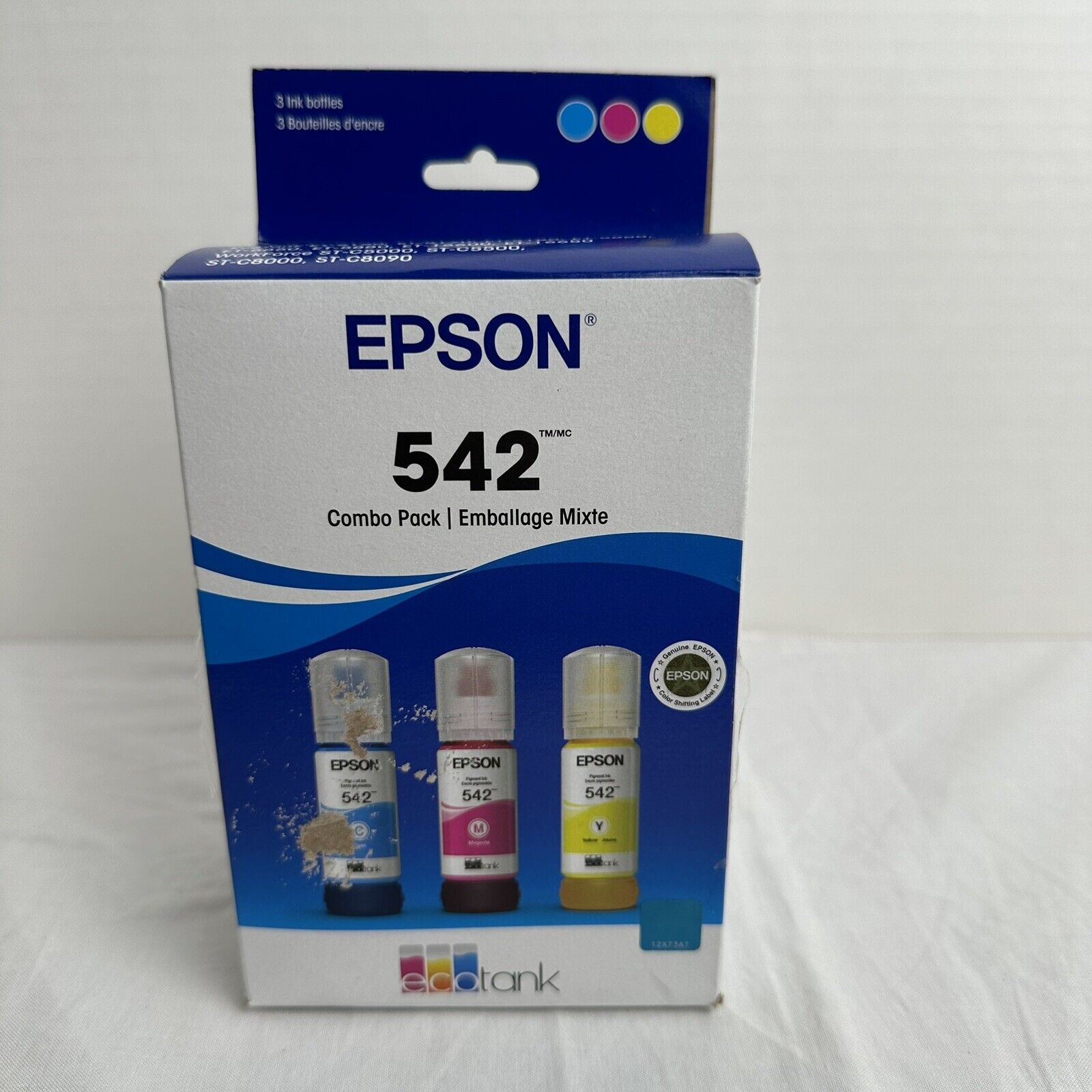 Epson 542 Color Ink Cartridge Combo 3-Pack  Exp 06/2028
