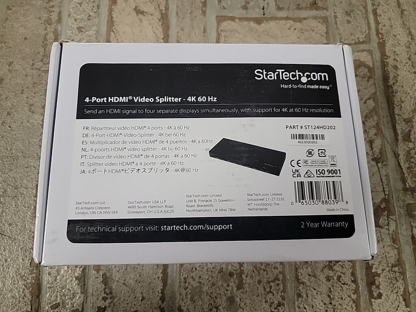 StarTech ST124HD202 4-Port HDMI 2.0 Desktop Splitter - 4K 60Hz