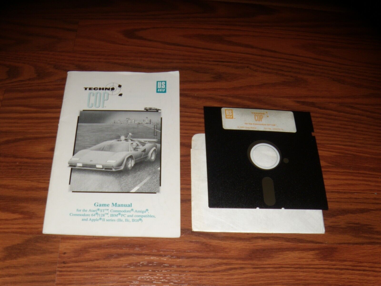 Techno Cop Commodore 64 C64 Game on 5.25\