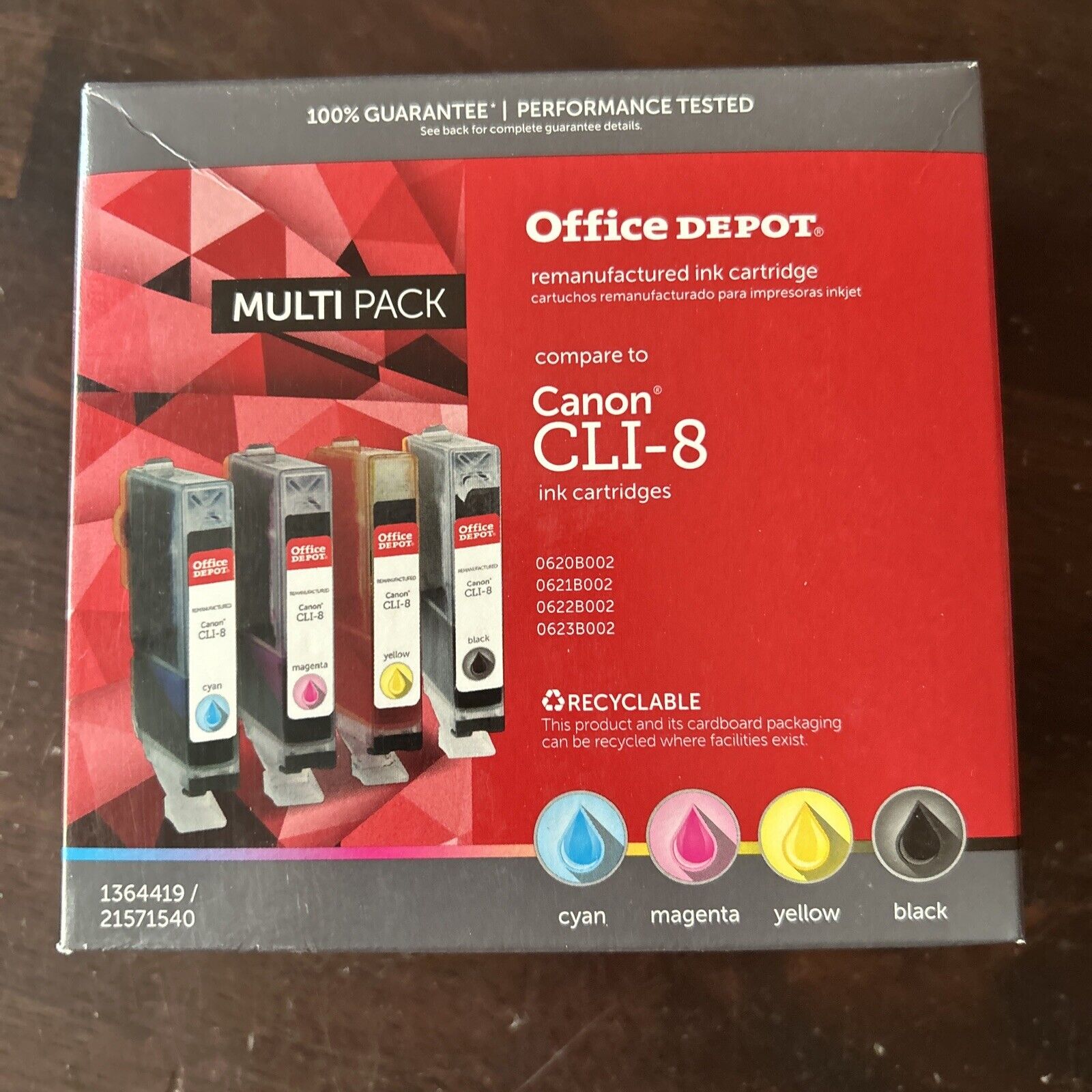 Canon CLI-8 Multipack Ink Cartridges Office Depot Pixma IP4200 4-pack Color