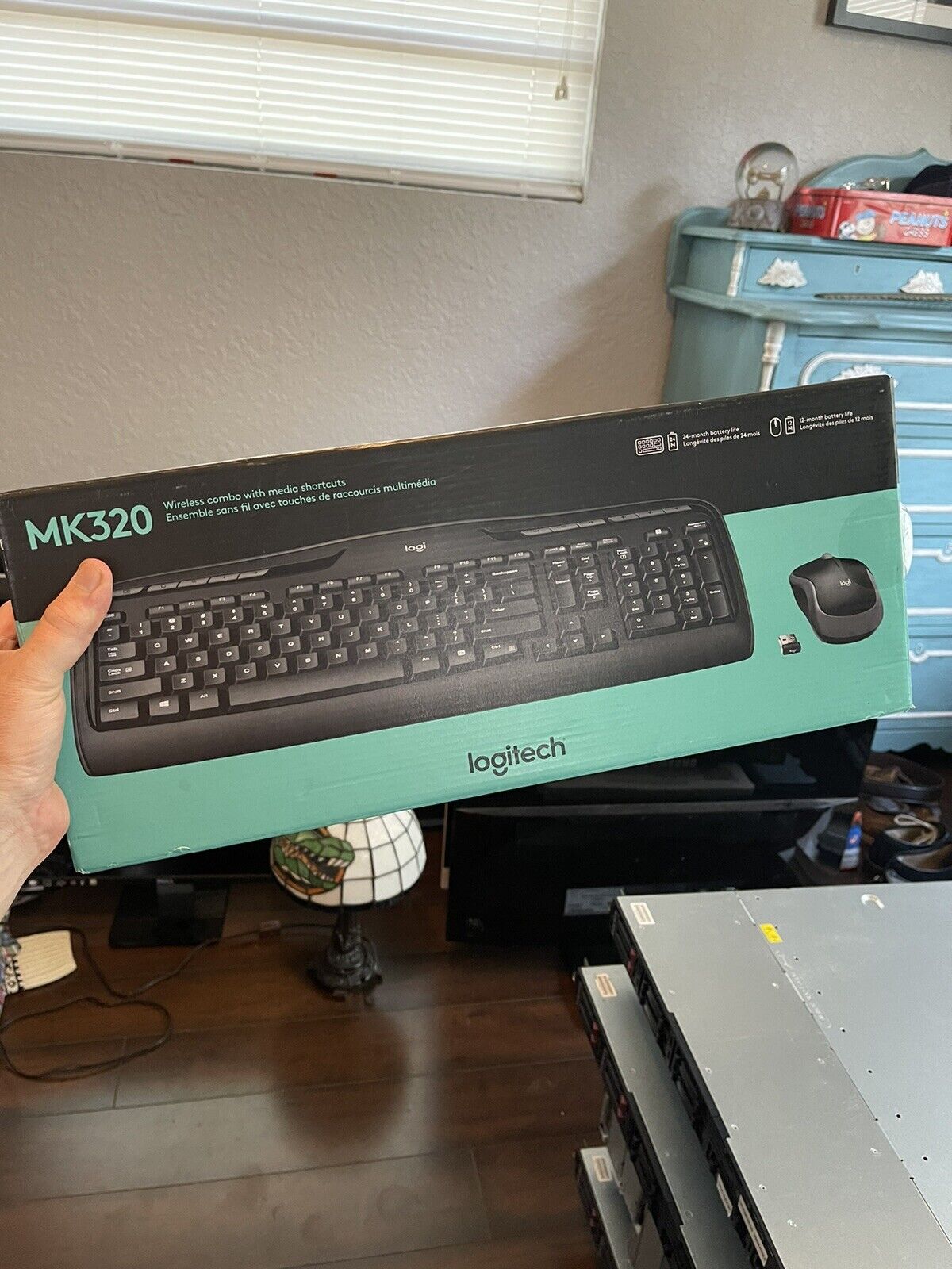 Genuine Logitech MK320 Wireless Membrane Keyboard and Mouse Bundle Pack Black