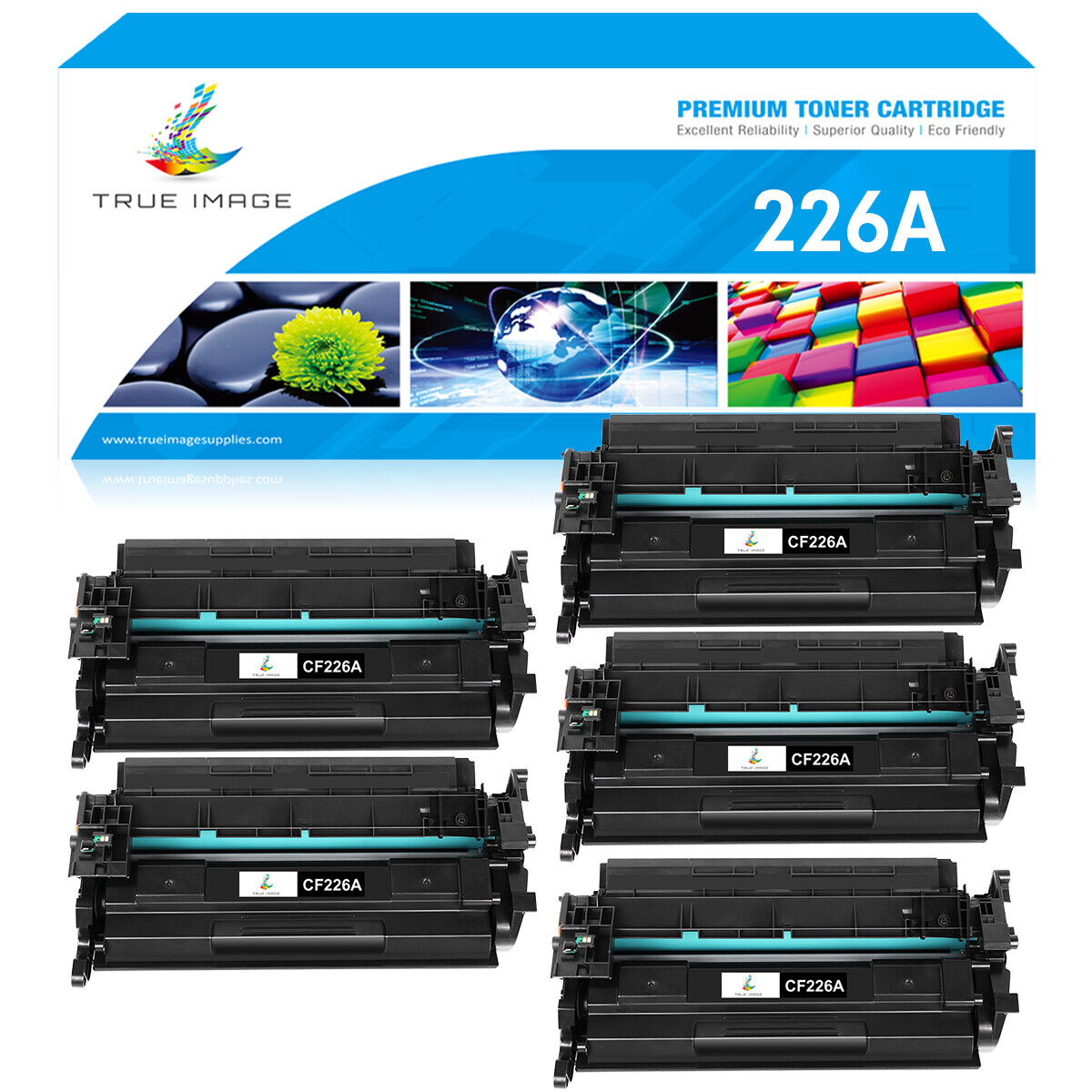 5 Pack New Toner For HP CF226A 26A LaserJet Pro M402n M402dn M402dw M402d Series