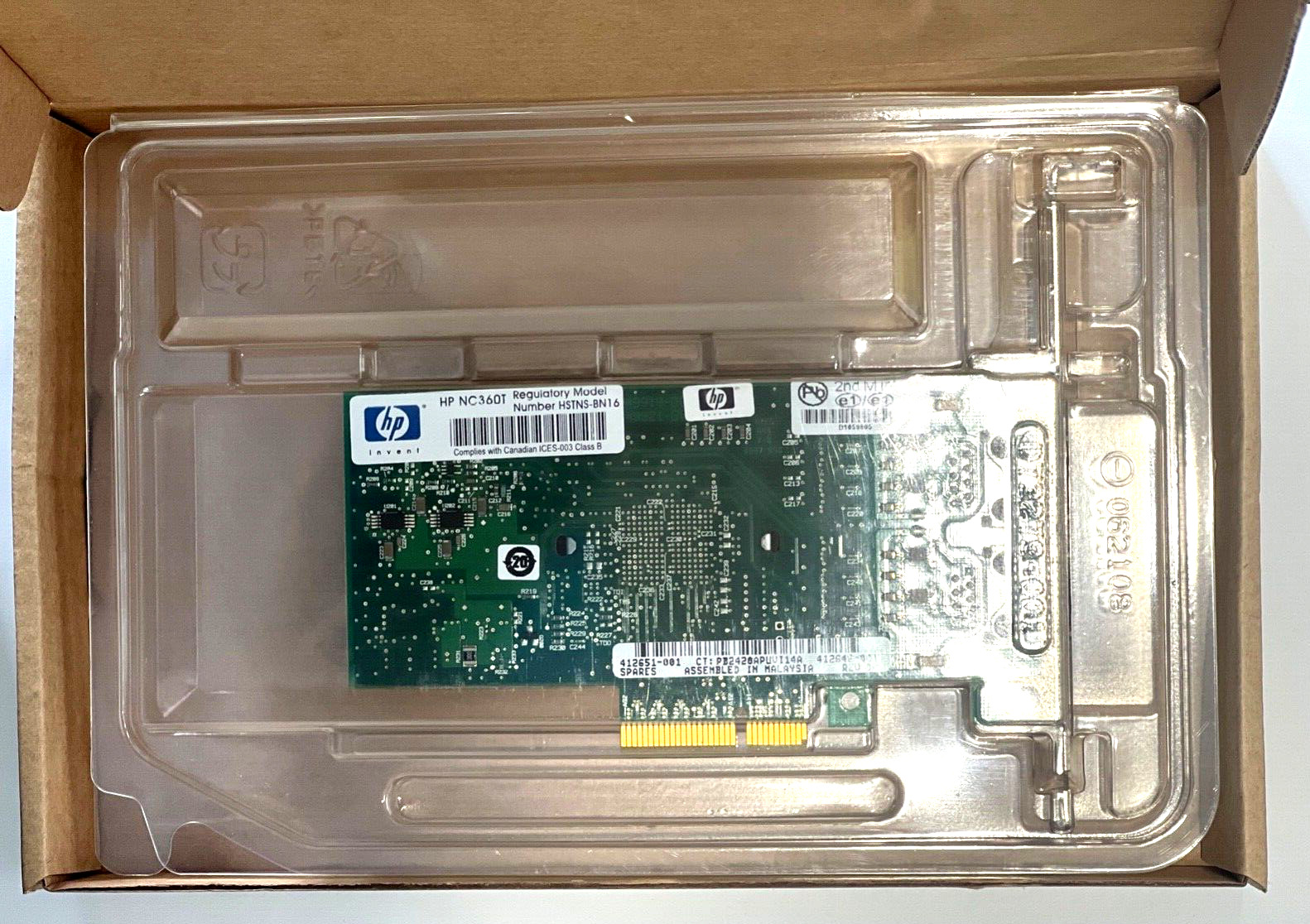 HP NC360T Dual Port Gigabit PCI-E Server Network Adapter 412651-001 Both bracket