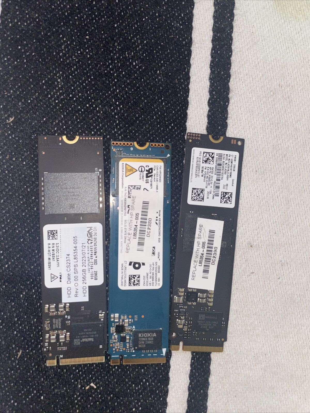 New & Formatted WD/Samsung/SK Hynix/Kioxia 256Gb PCIe NVMe SSD M.2 2280