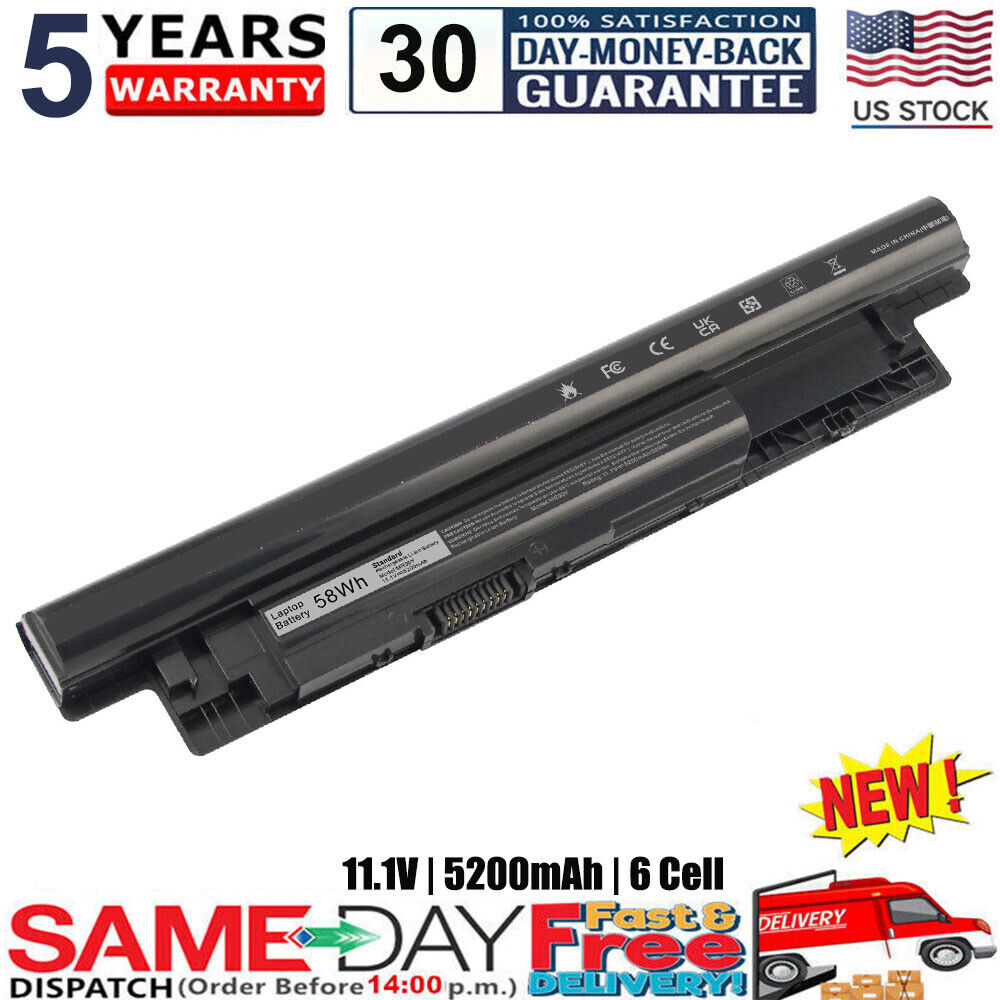 6 Cell Laptop Battery for Dell Inspiron 3521 5521 5421 3721 MR90Y TYPE XCMRD US