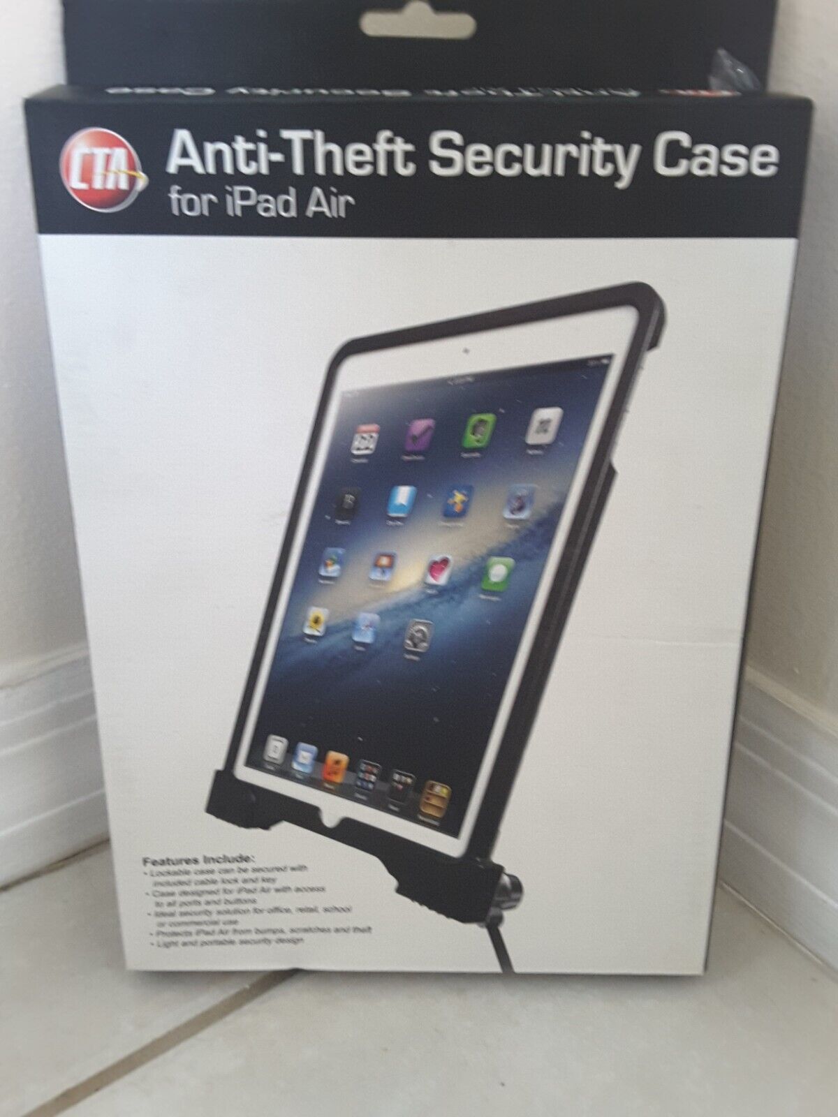 CTA Digital Anti-Theft Security Case for iPad Air (pad-asc)