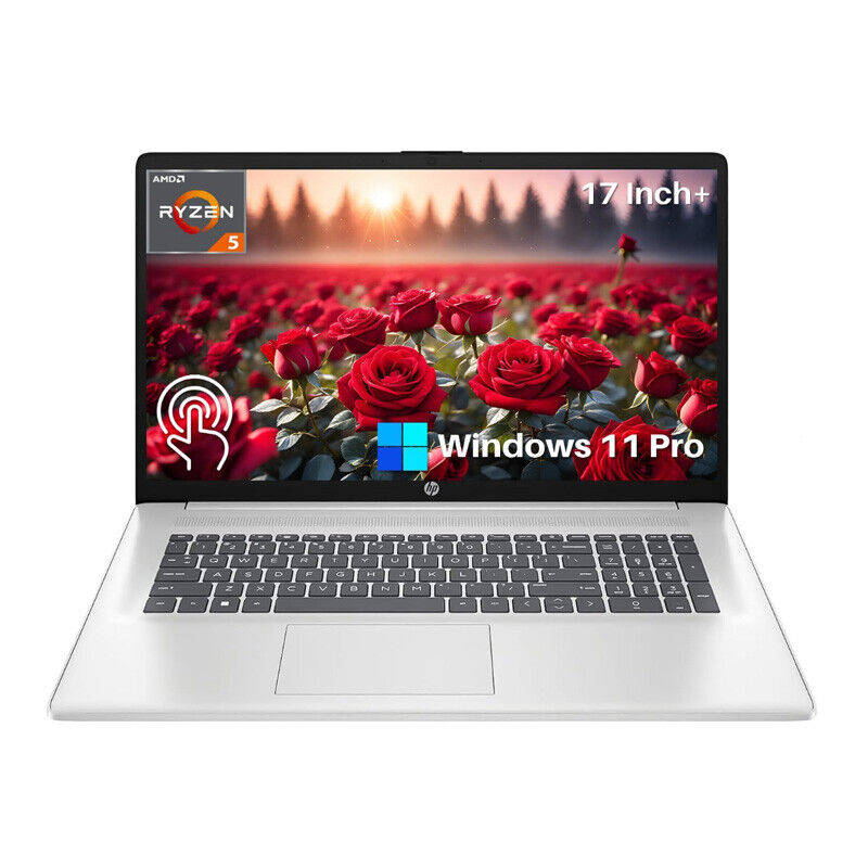 HP 17.3 Inch Touchscreen Laptop AMD Ryzen 5 7530U Processor 64GB RAM 2TB US 