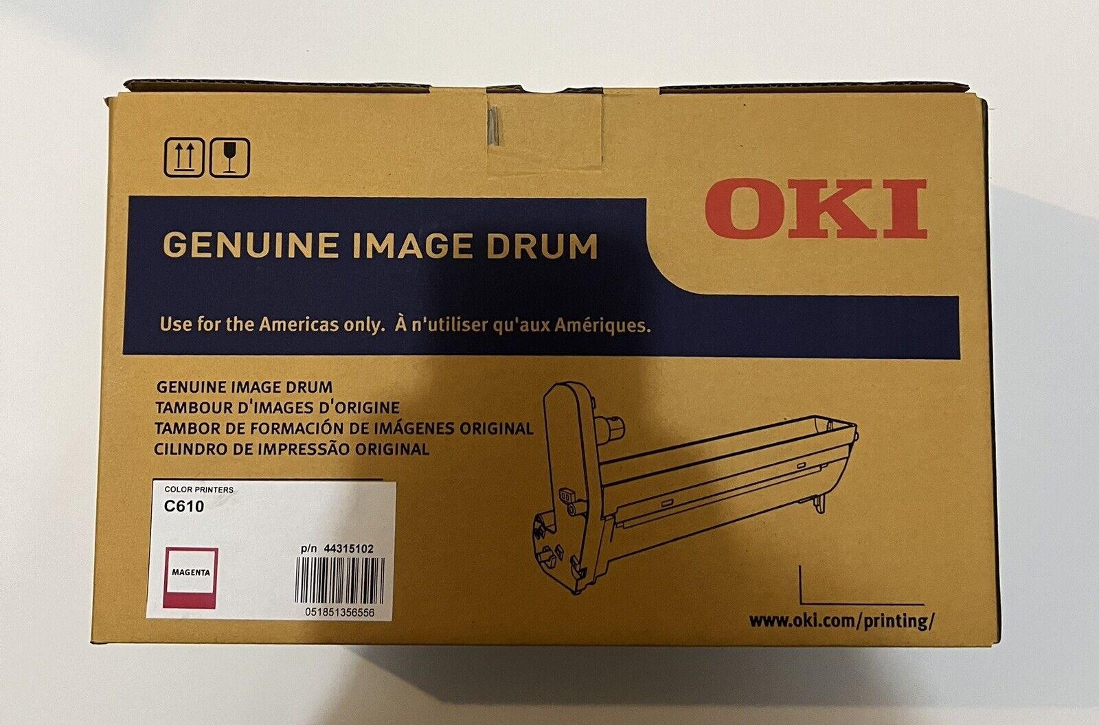 Oki 44315102 Magenta Image Drum Unit For Color Printers C610 Genuine NEW
