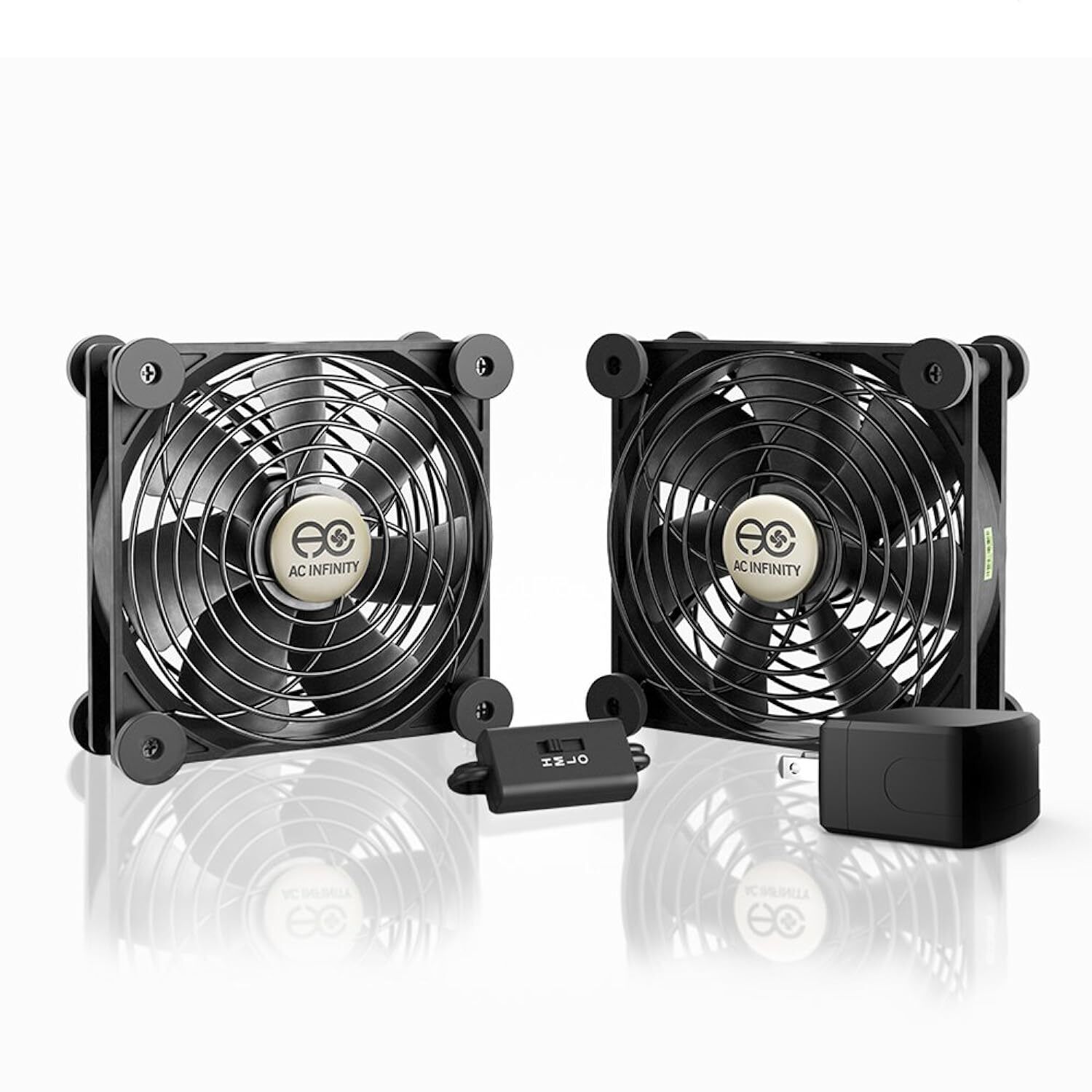 AC Infinity MULTIFAN S7-P, Quiet Dual 120mm AC-Powered Fan with Speed Control,