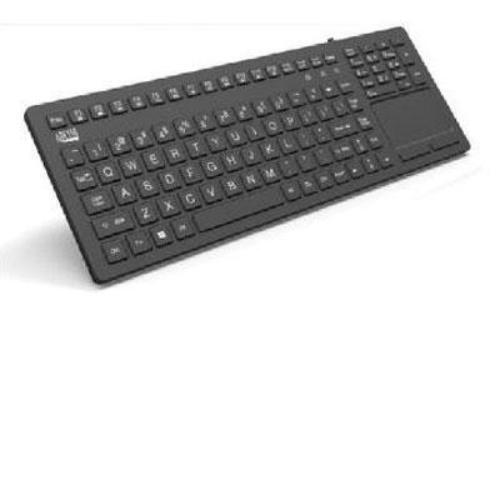 Adesso Akb-270ub Antimicrobial Waterproof Touchpad Keyboard - Cable - Black -