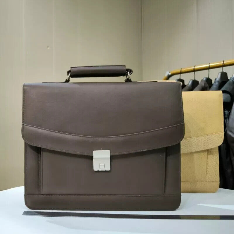100% Leather Laptop Bag – Formal File Bag Style – Brown