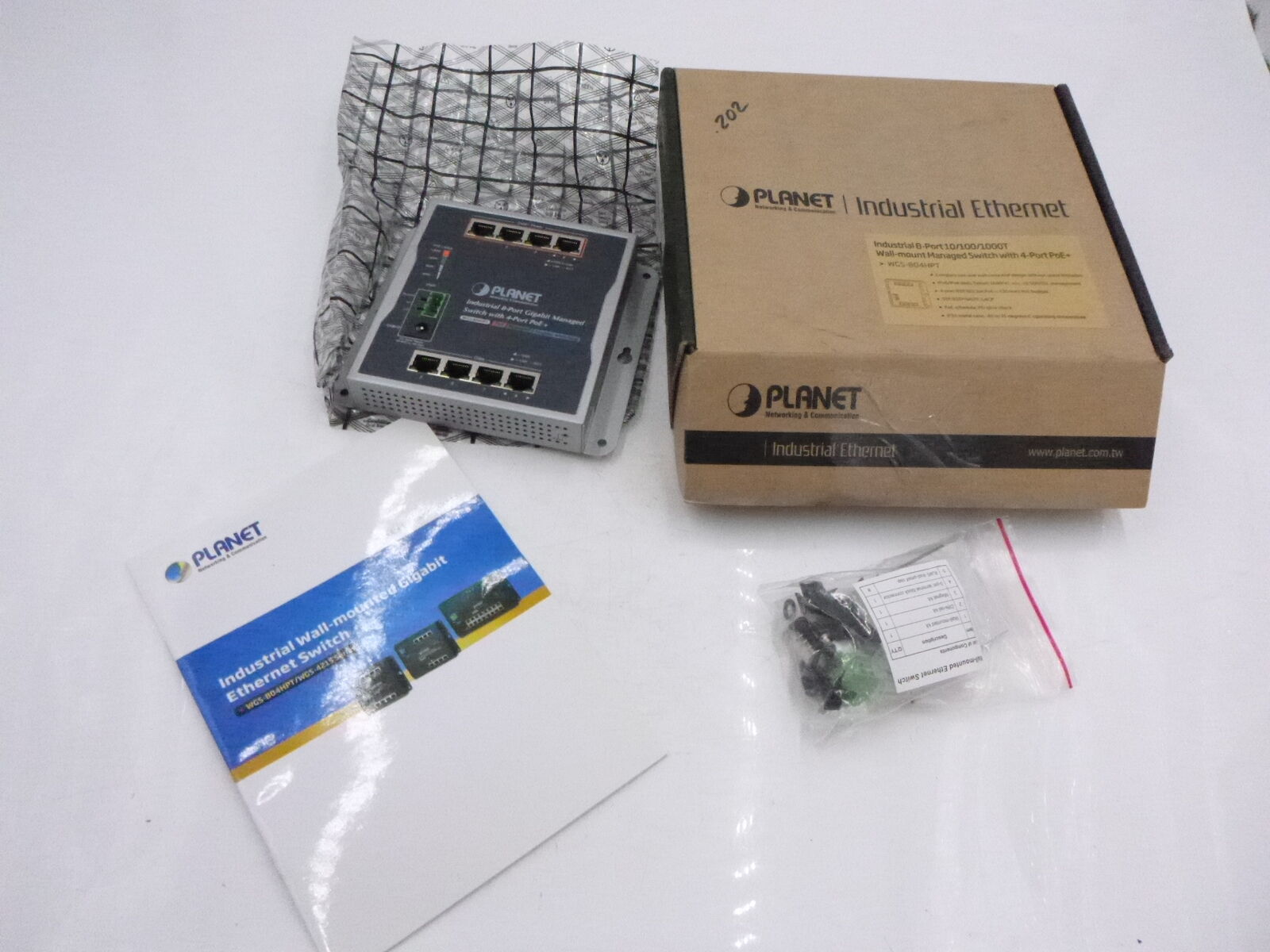 Planet Industrial 8 Port 10/100/1000T Wall Mount Managed Switch w/ 4 Port PoE+