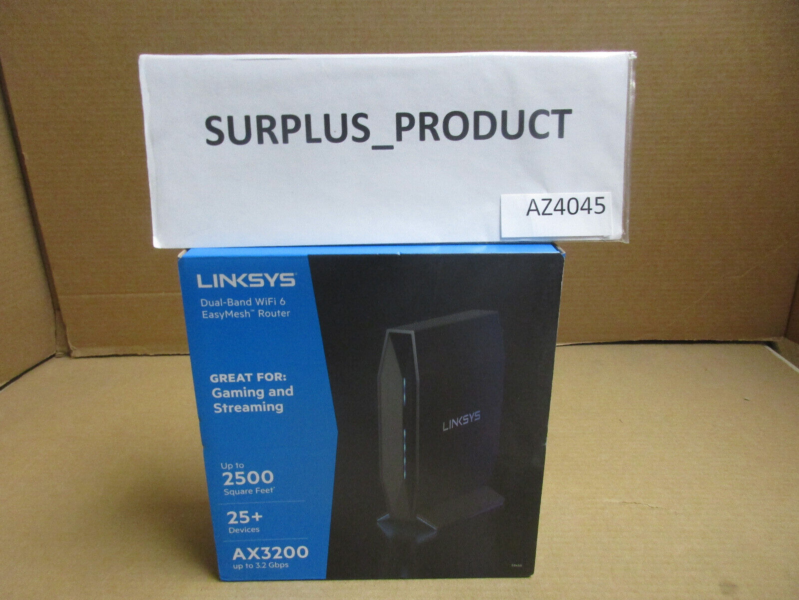 LINKSYS E8450,WIRELESS ROUTER, 4 PORT SWITCH, GIGE, WI-FI 6, DUAL BAND, OPEN BOX