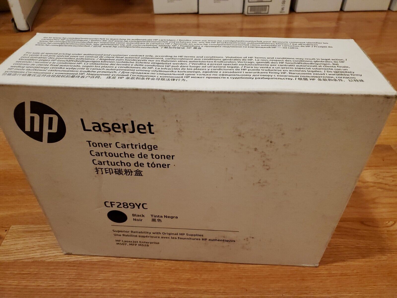 HP 89Y BLACK CF289YC Print High Yield Toner Cartridge NEW Sealed box