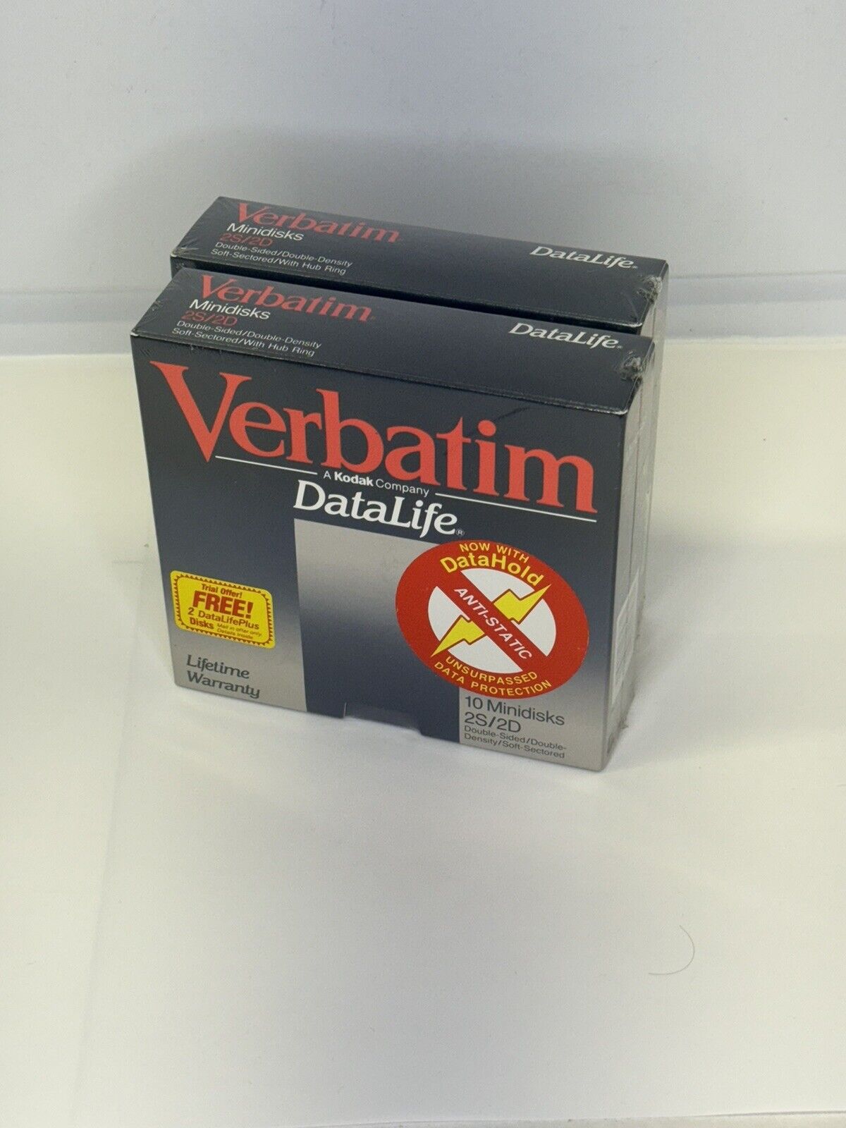 Lot of 2 Boxes - Verbatim Data Life 2S/2D Teflon 10 Minidiscs