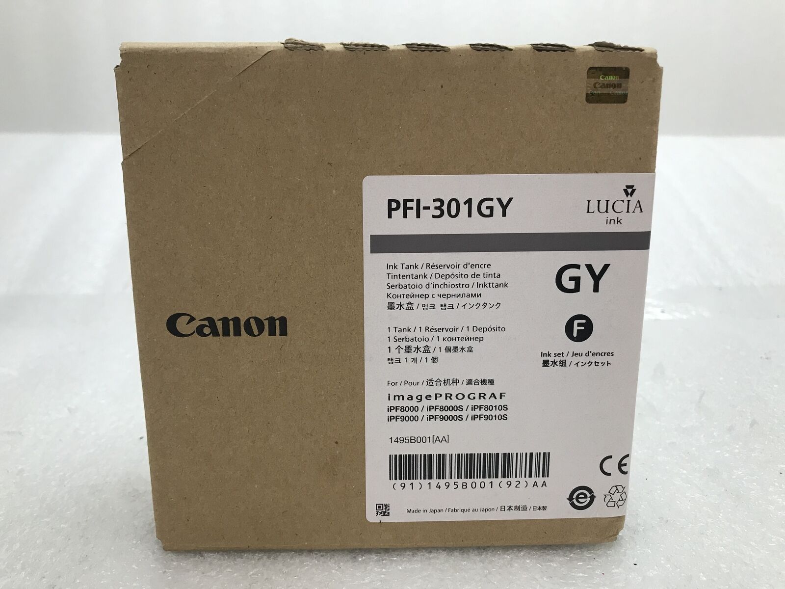 Genuine Canon PFI-301GY Gray imagePROGRAF iPF8000 iPF8000S iPF9000 EXPIRED