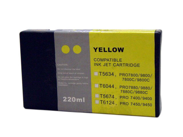 InkOwl 220ml YELLOW Compatible Cartridge for EPSON Stylus Pro 7800 9800