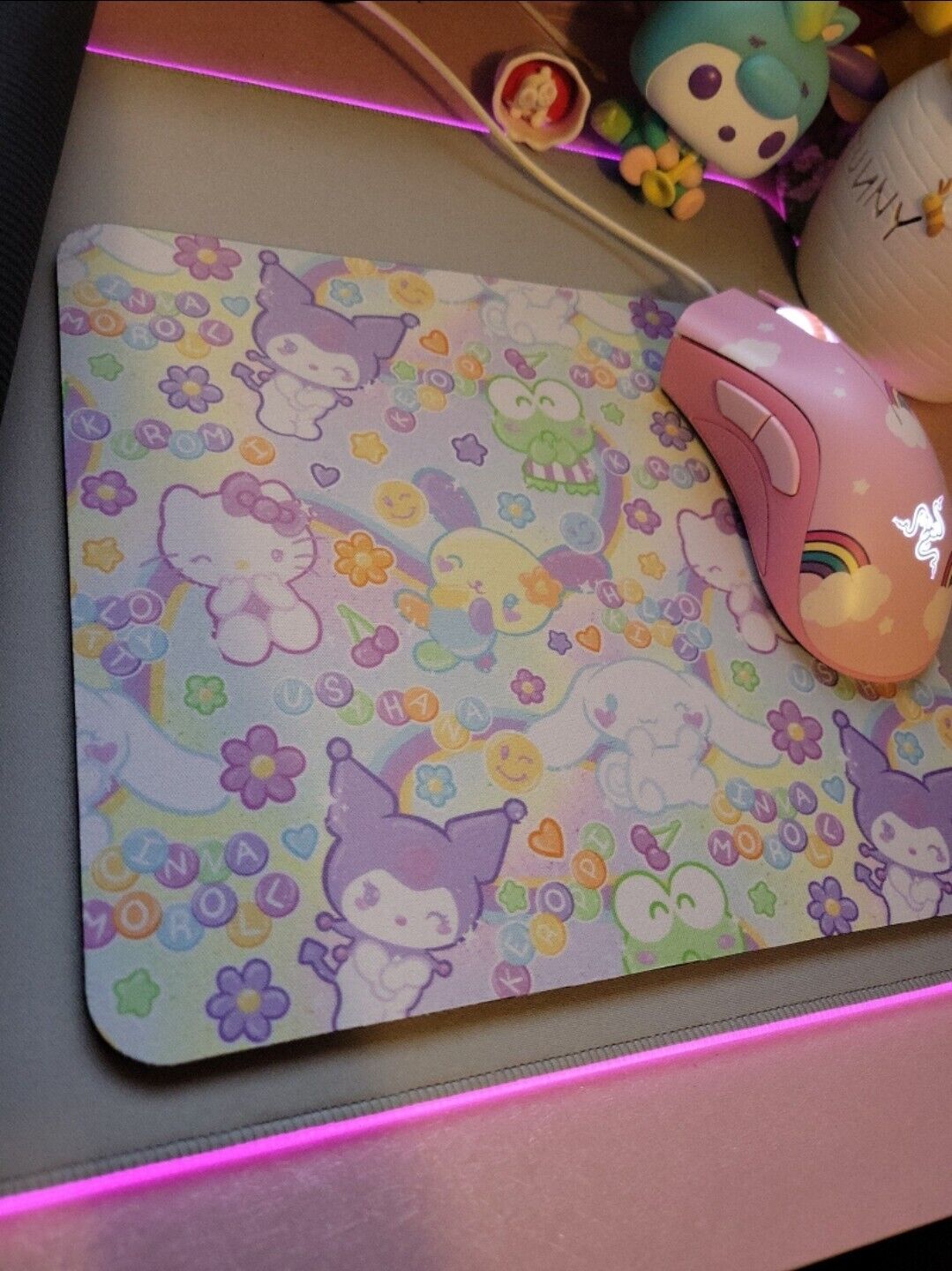 Sanrio MOUSE PAD Custom Gaming Hello Kitty Kawaii Kuromi Melody Cute Cinnamoroll