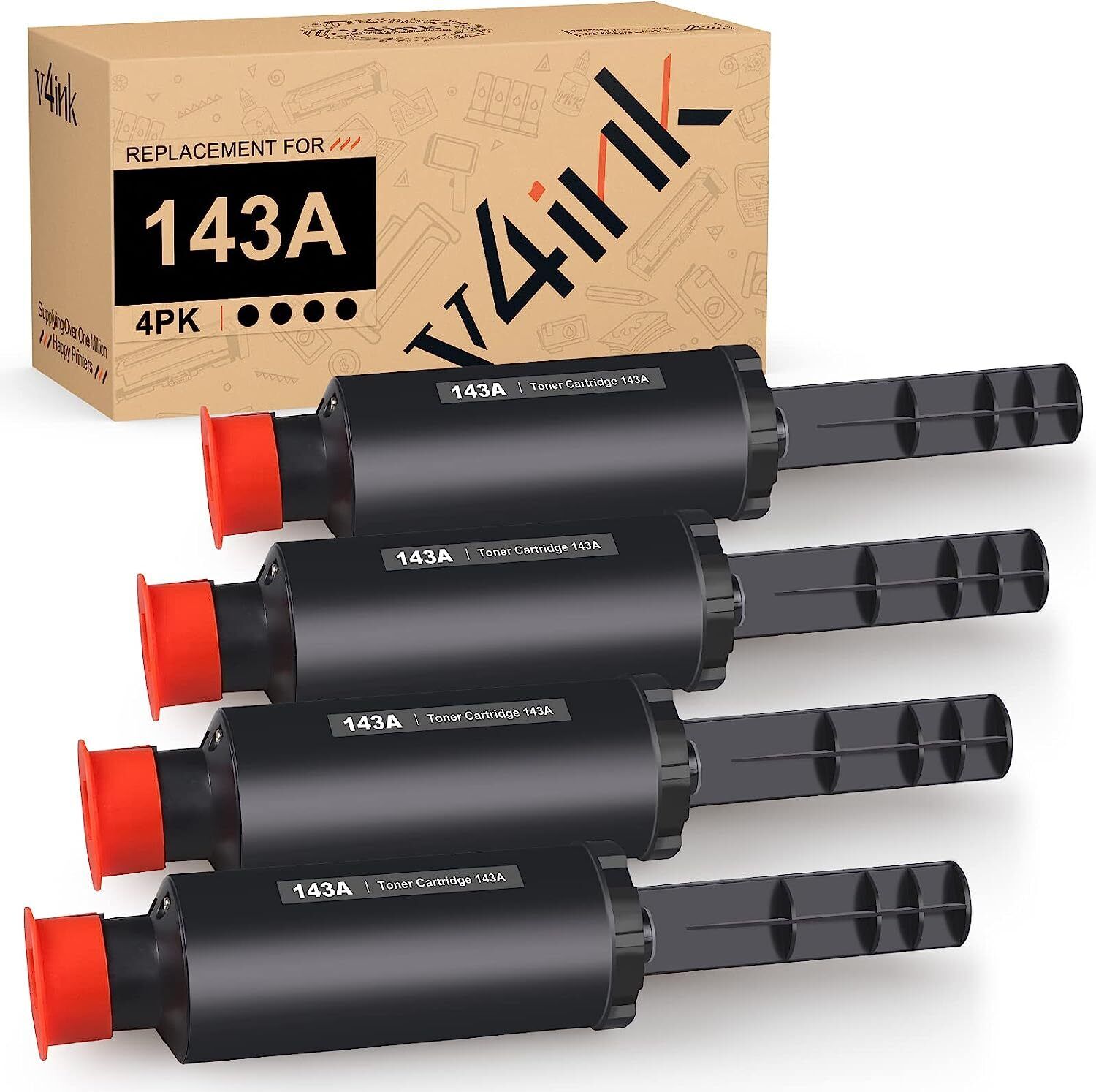 v4ink 4x Compatible 143A Toner for HP W1143A 143AD Laser 1001nw MFP 1202w 1202nw