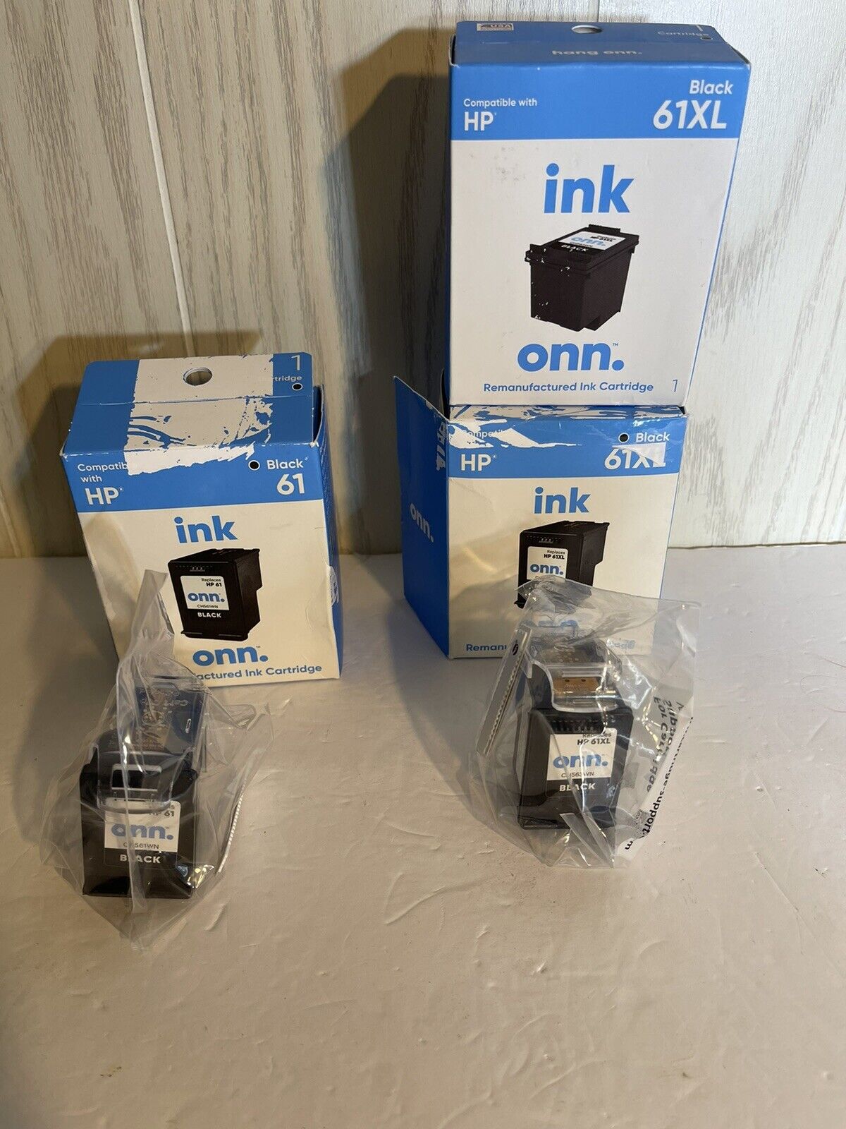 (3) NEW Lot-ONN HP Hp Black Ink Cartridges (1) 61 & (2) 61XL Black  Exp2025&2024