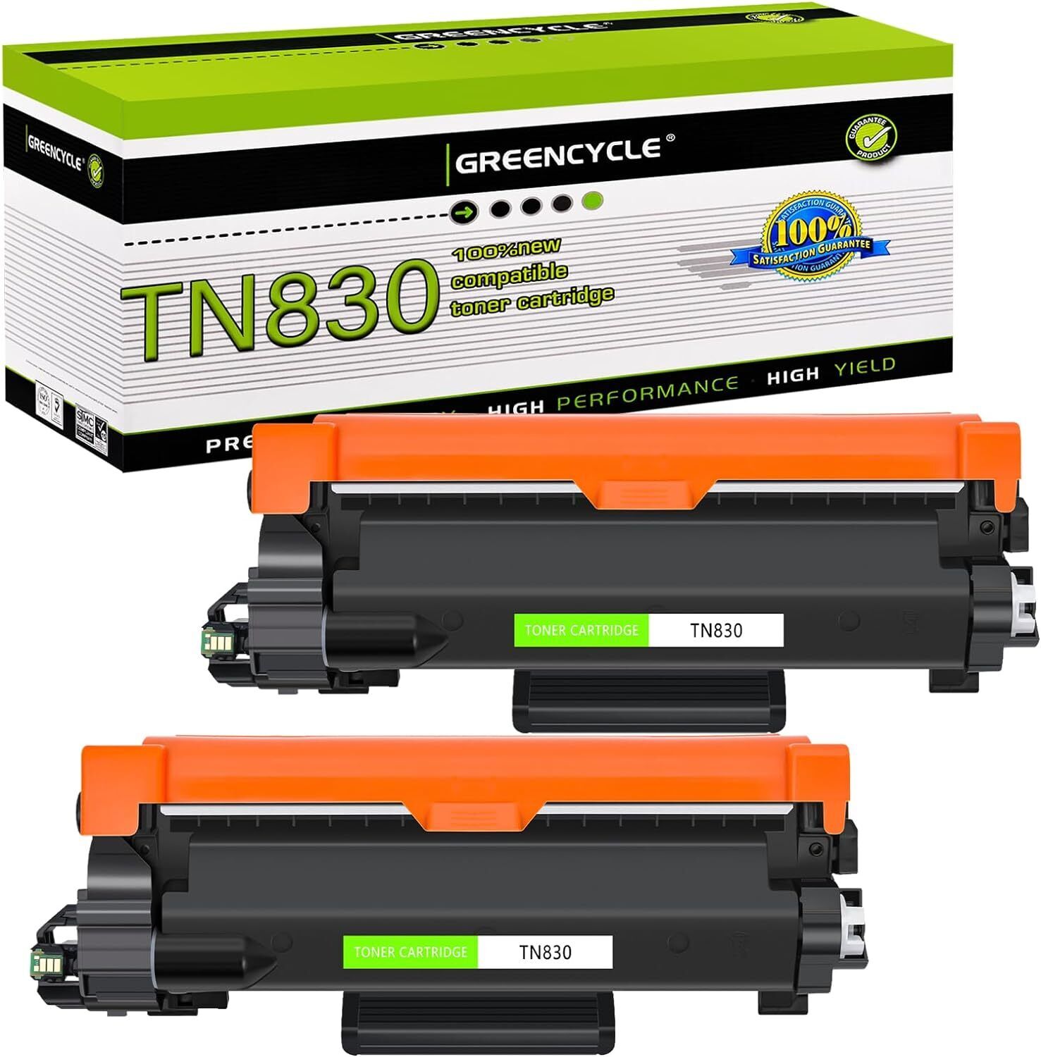 2PK Compatible TN830 Toner Cartridge for Brother TN830XL DCP-L2640DW HL-L2420DW
