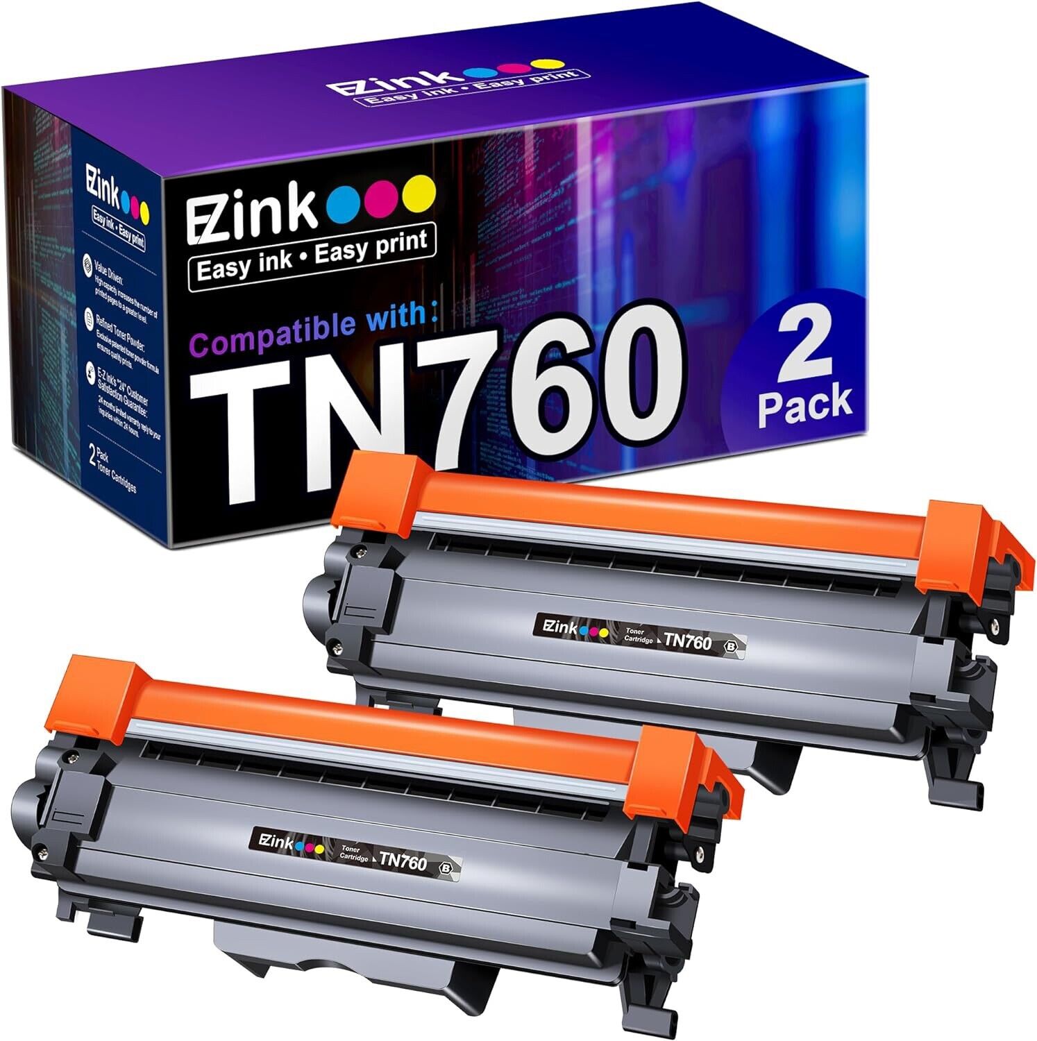 EZink Black Premium Toner Cartridges TN760 Black toner Ink