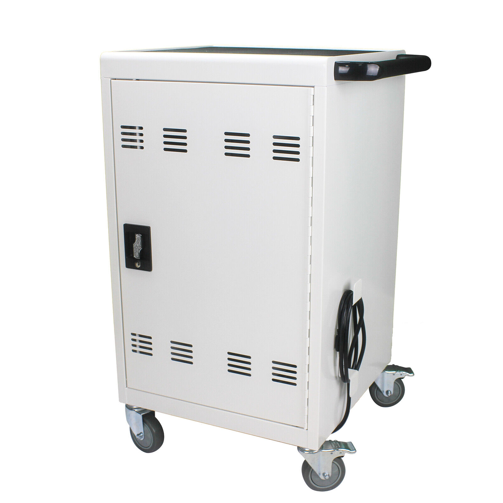 Mobile Charging Cart and Cabinet for Tablets Laptops 31+4-Devices with 4 Casters