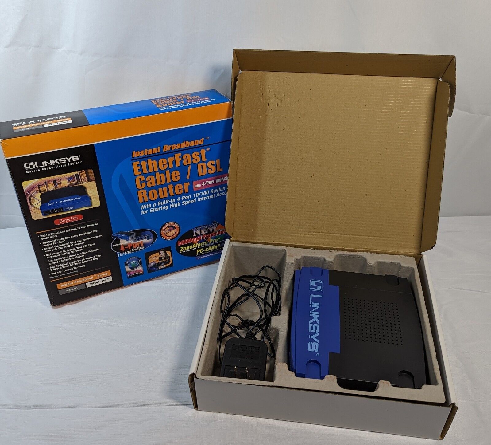 Linksys EtherFast  4-Port Cable/Dsl Wired Router BEFSR41 