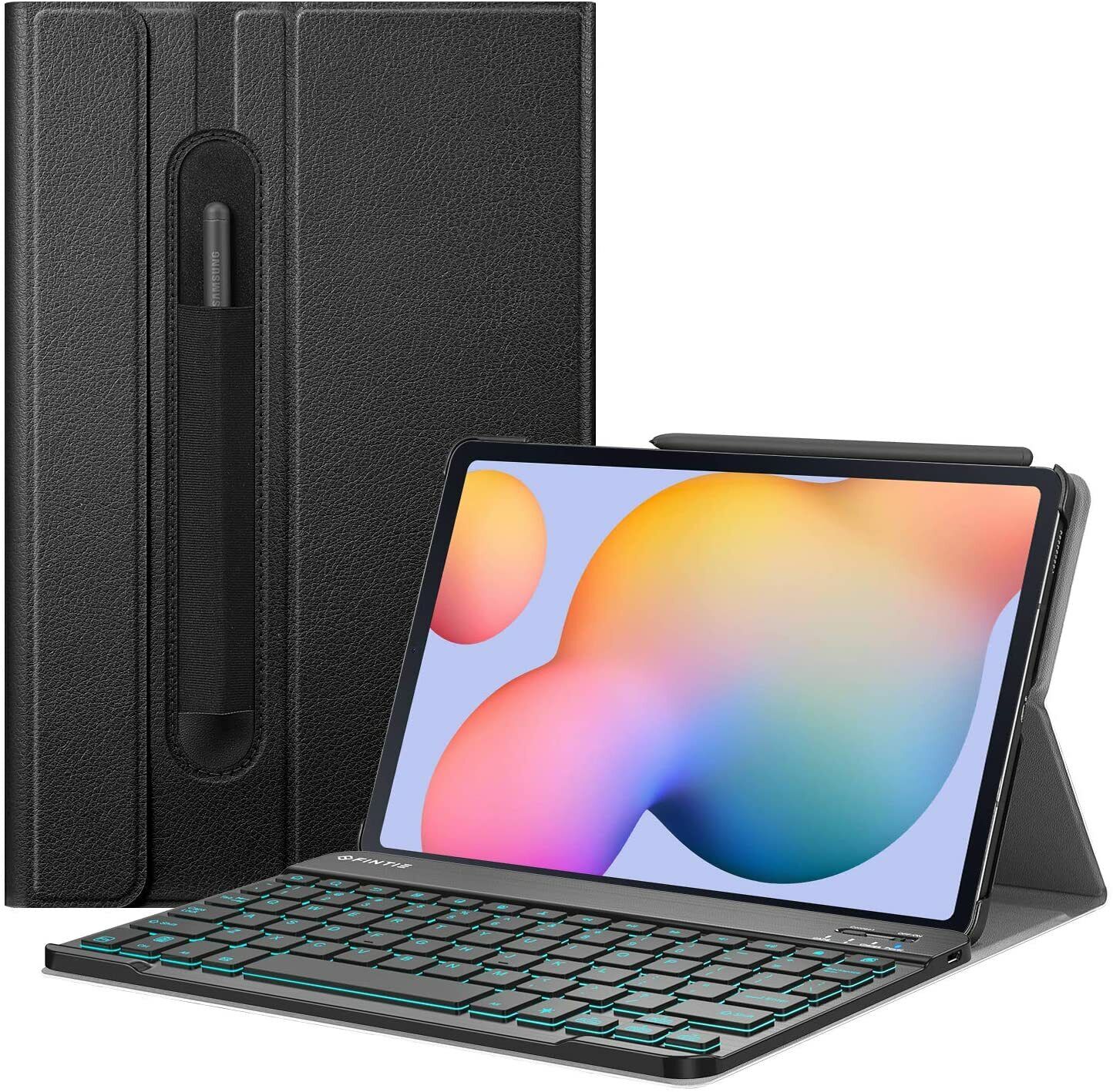 7 Color Backlit Keyboard Case for Samsung Galaxy Tab S6 Lite (2024/2022/2020)