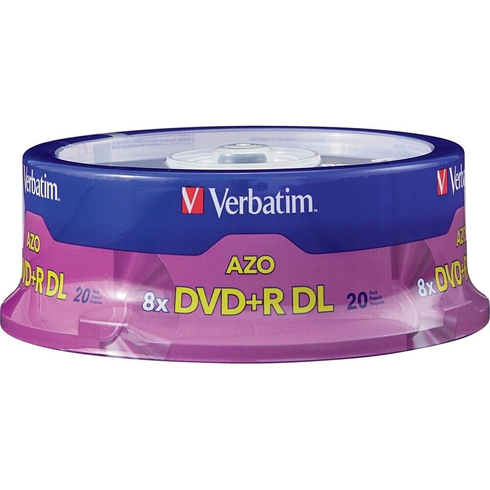 Verbatim 95310 DVD+R DL 8.5GB 8X 20pk Spindle