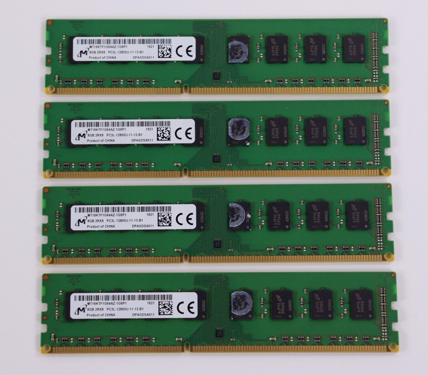 Micron 32GB(4x8GB) MT16KTF1G64AZ-1G6P1 PC3L-12800U 1600MHz DDR3L Desktop Memory