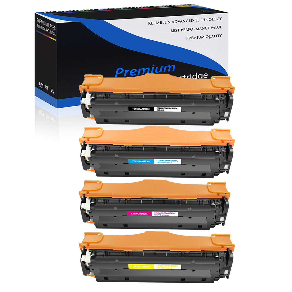 4PK BK C Y M CF380A 312A Toner Set for HP Color Laserjet Pro MFP M476dw Printer