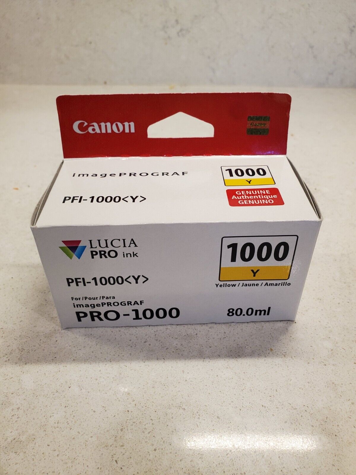Canon LUCIA PRO PFI-1000Y Original Ink Cartridge - Yellow 