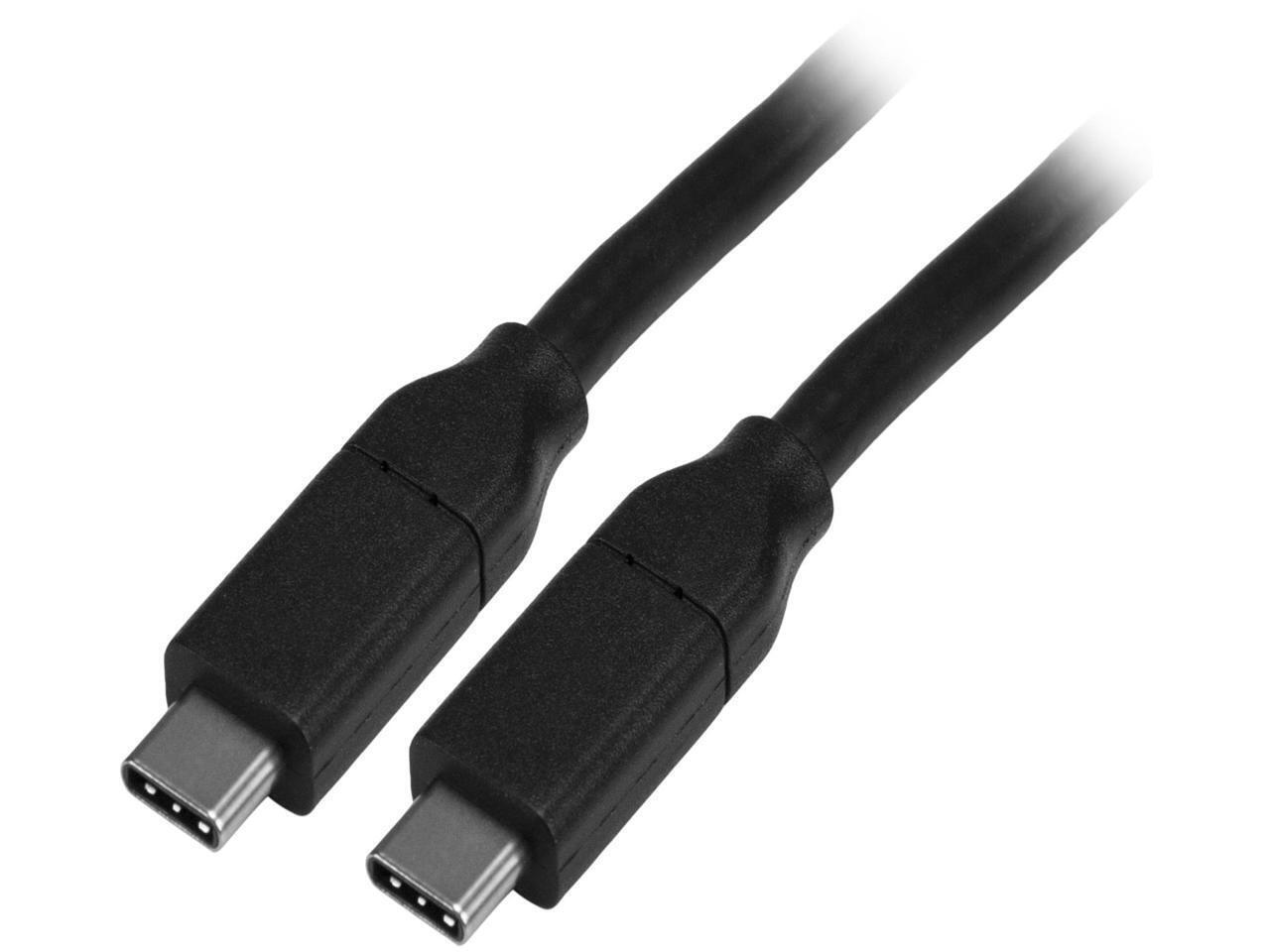 StarTech.com USB2C5C4M Black USB-C Cable with Power Delivery (5A) - USB 2.0 -