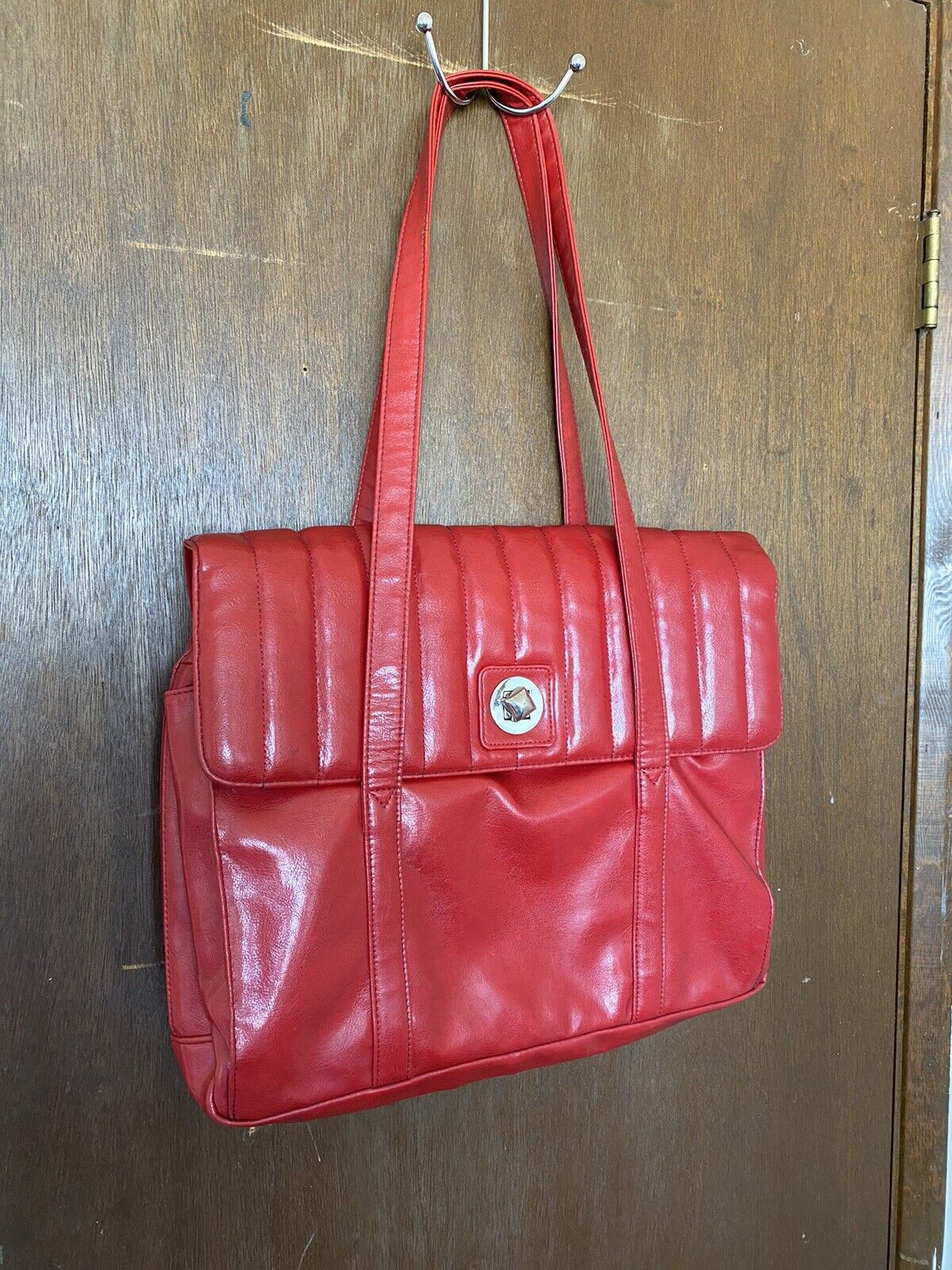 Buxton Faux Leather Bright Red Laptop Shoulder/Messenger Bag