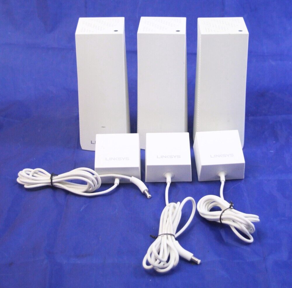 Linksys WHW03 AC2200 VELOP Tri Band Router Mesh WiFi System White Lot of 3