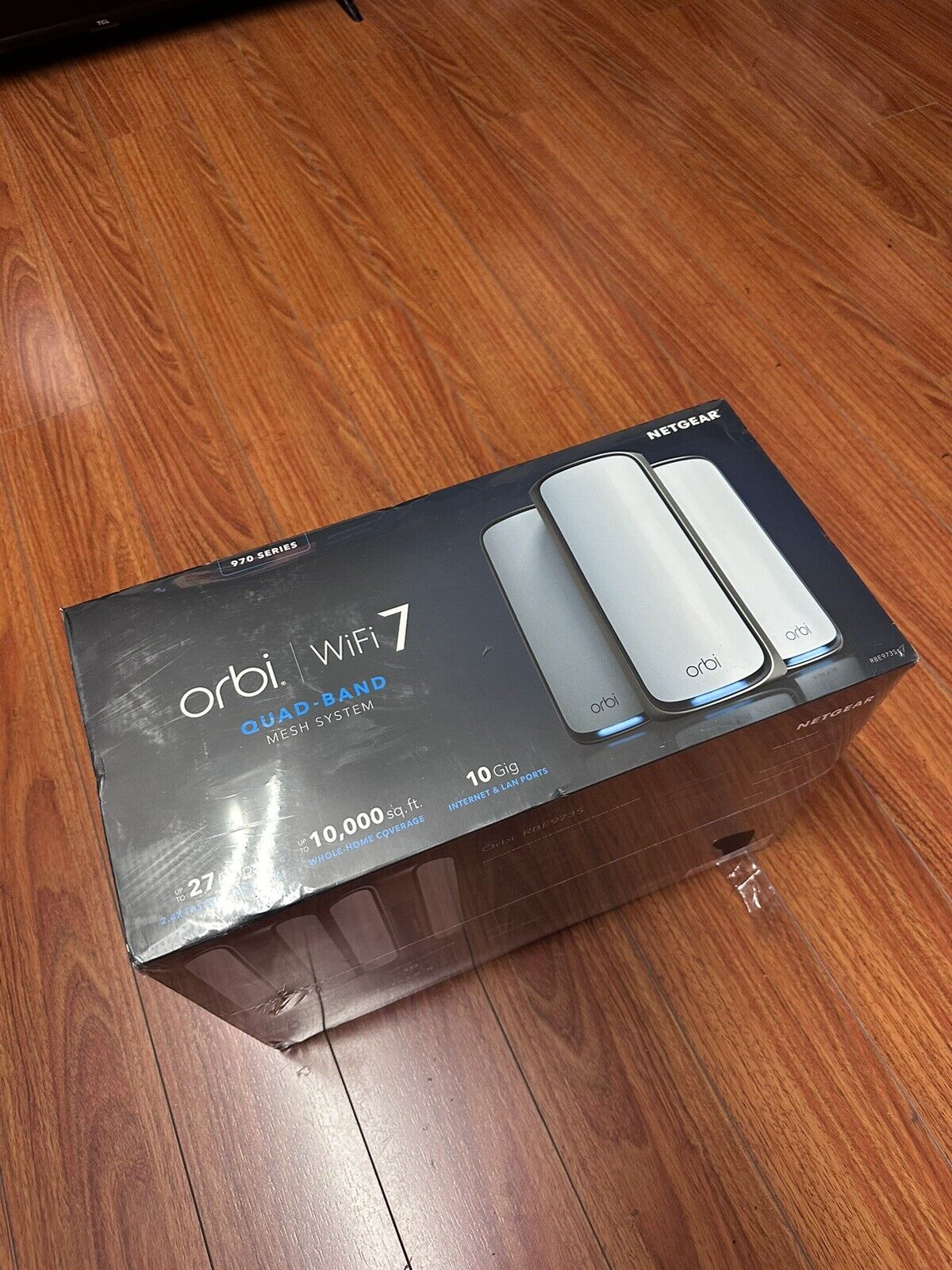 NEW NETGEAR Orbi 970 Series BE27000 Quad-Band Mesh Wi-Fi 7 System 3-pack White
