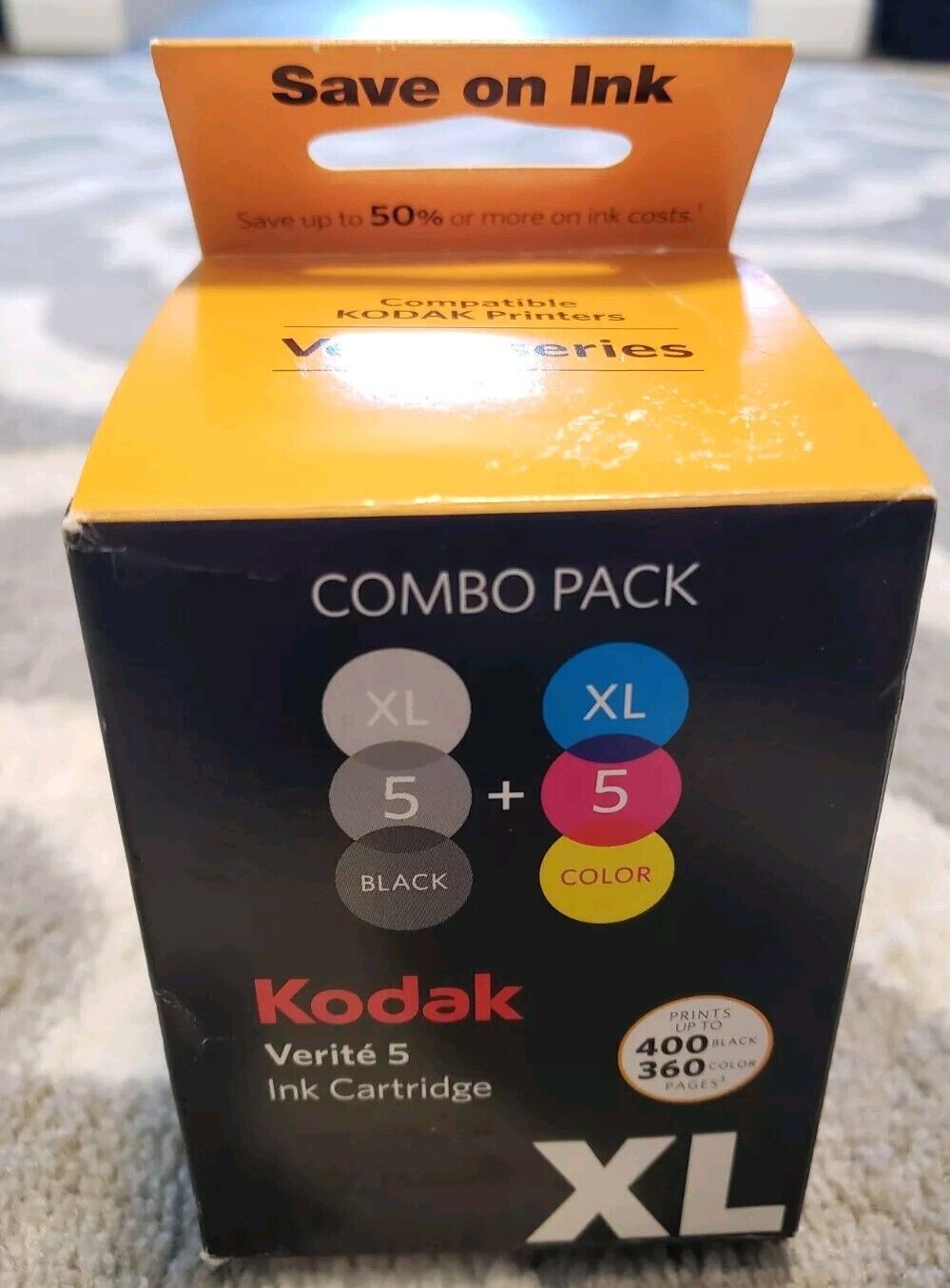 Kodak Verite 5 XL Combo Pack Ink Cartridge Black & Color XL Cartridge Open Box